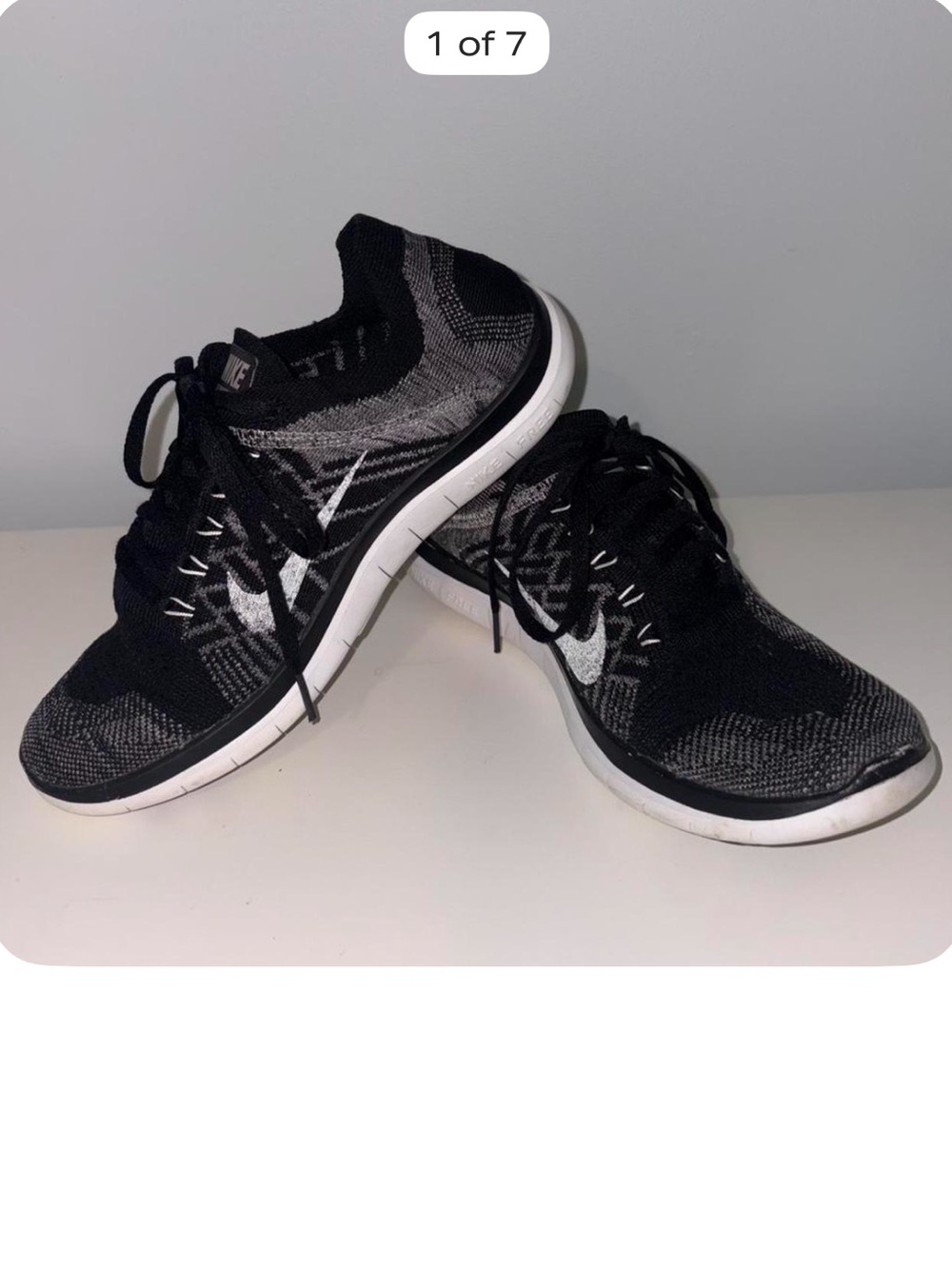 Nike free run Trainers - Black, Gray & White